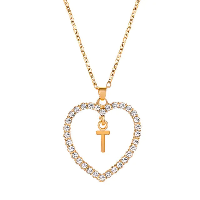 On My Heart - Initial Heart Necklace