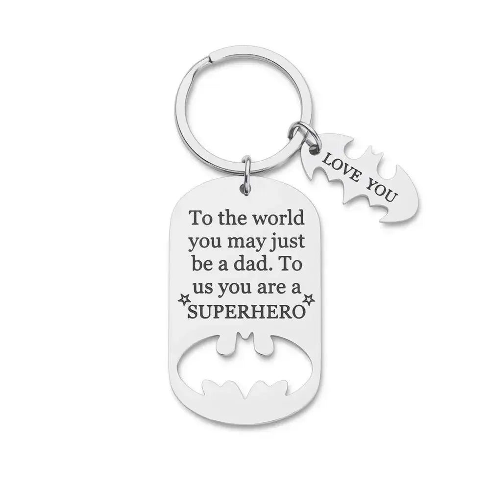 Superhero Dad - Batman Keychain