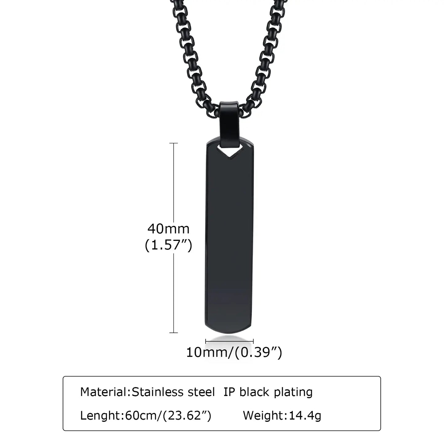 Bar on B - Initial Necklace